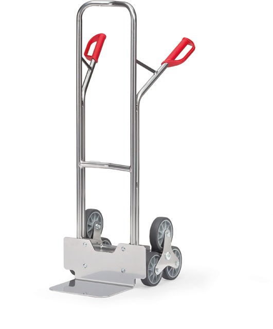 Diable escalier en acier, FETRA - avec 2 fois 3 roues à bandage TPE -  Equipements de transport - Équipement d'ateliers et de véhicules